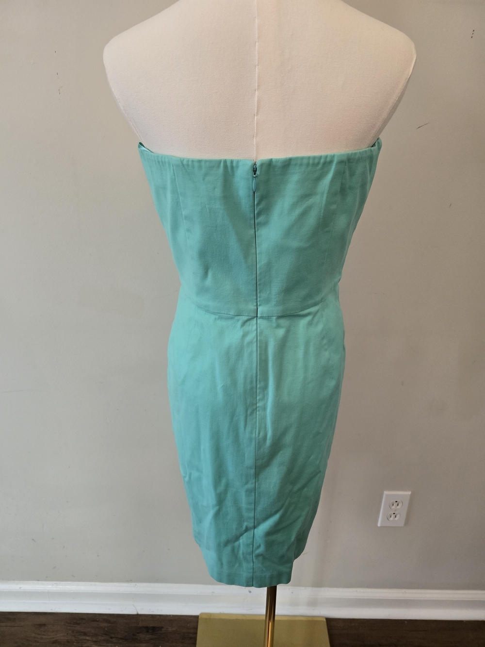 Vineyard Vines Turquoise Strapless Dress with Hot Pink & Yellow Embroidery - Picture 3 of 3